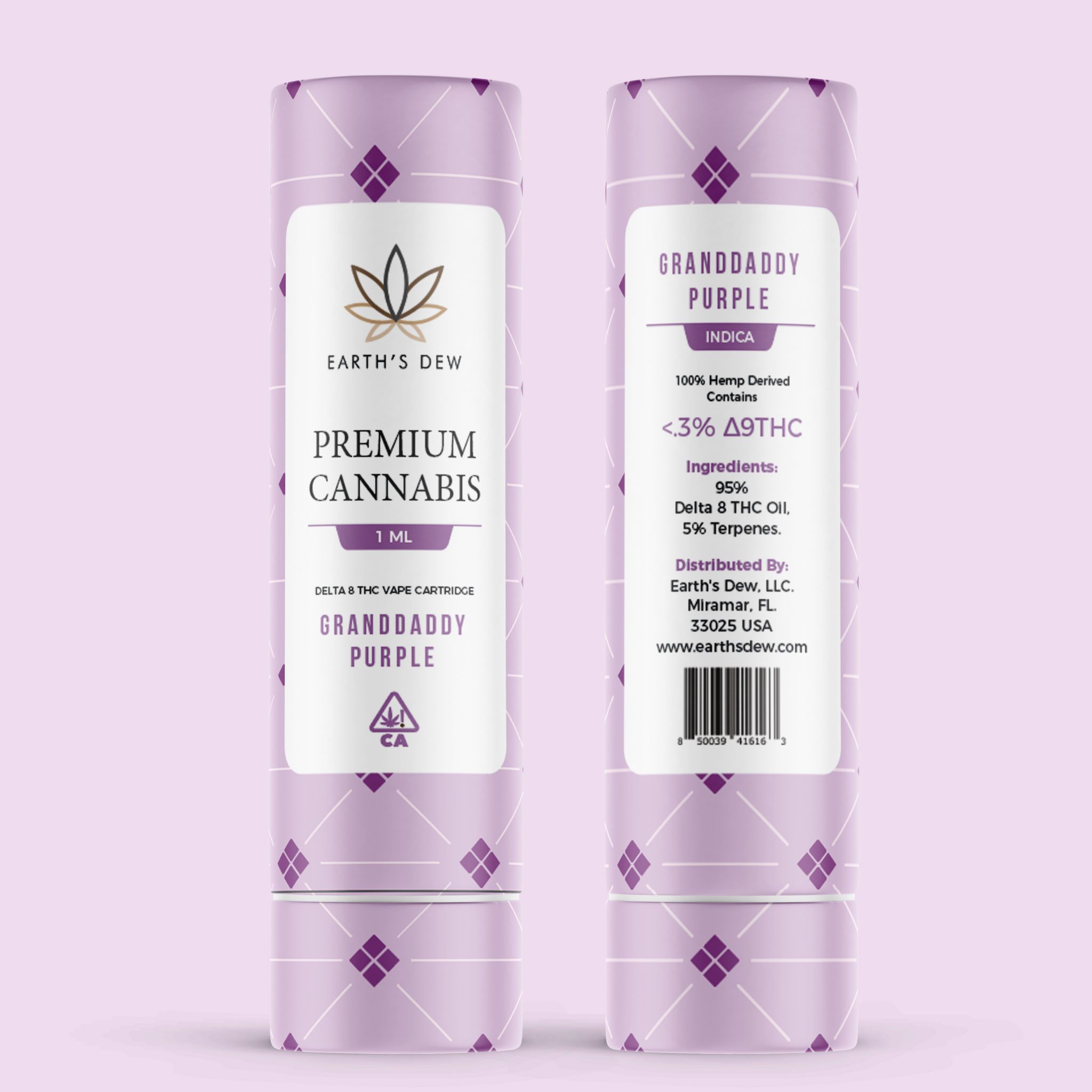 Granddaddy Purple - Delta 8 THC Vape Cartridge Earth's Dew Granddaddy Purple - Delta 8 THC Vape Cartridge Earth's Dew